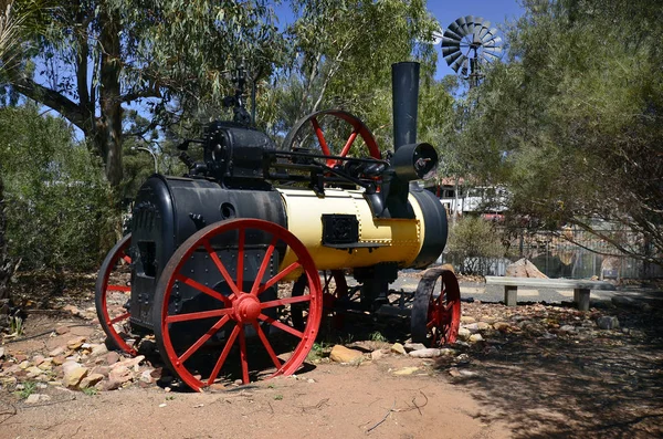 ノーザン テリトリーの市街に近いザ ガン号博物館のアリス スプリングス オーストラリア 2017 ヴィンテージ蒸気車 — ストック写真