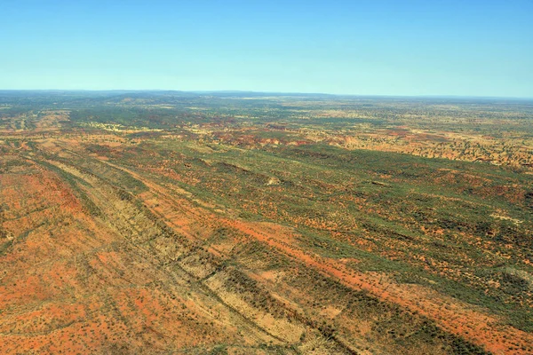 Australien Luftaufnahme Aus Der Trockenen Landschaft Südlich Der Alice Quellen — Stockfoto
