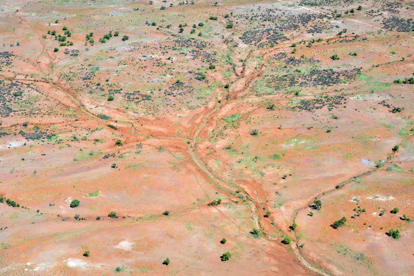 Australia Widok Lotu Ptaka Suchych Krajobraz Południe Alice Springs Się — Zdjęcie stockowe