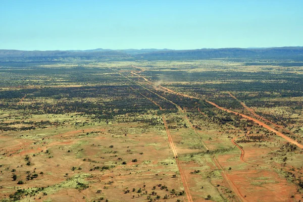 Austrálie Výstavba Silnic Městě Maryvale Silnici Jižně Alice Springs — Stock fotografie