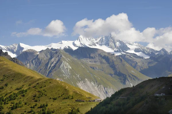 Áustria Tirol Panorama Alpes Austríacos Com Grossglockner Pousada Kals Matreier — Fotografia de Stock