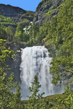 Norveç, Drivandefossen Moerkrids-Valley, Skolden üzerinde Sognefjord adlı şelale