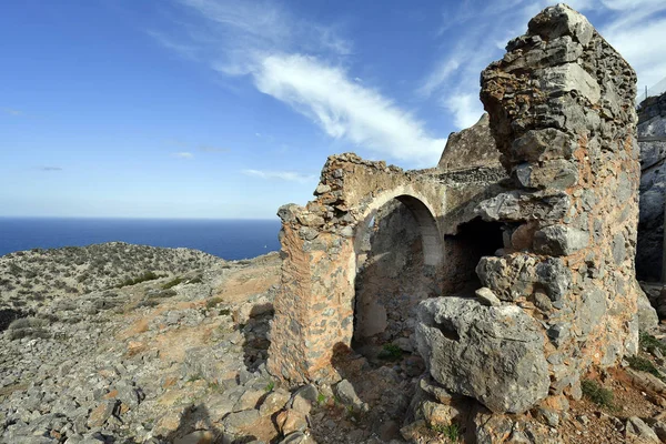 Griechenland Betoninsel Ruine Einer Kapelle Der Bärenhöhle — Stockfoto