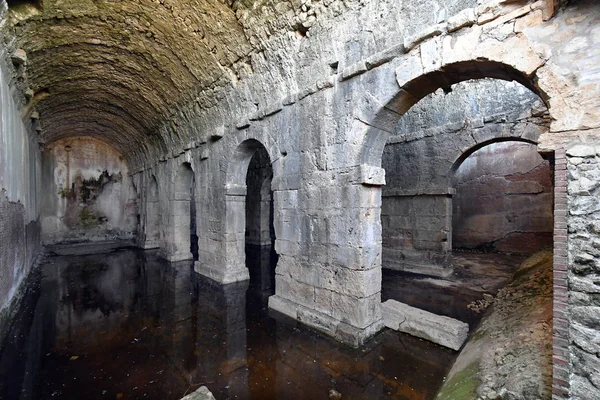 Greece Ancient Roman Cistern Archaeological Site Aptera Crete Island — Stock Photo, Image