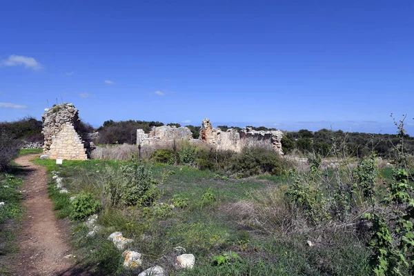 Yunanistan Girit Adasında Aptera Minoan Kalıntıları Bir Arkeolojik Site Antik — Stok fotoğraf