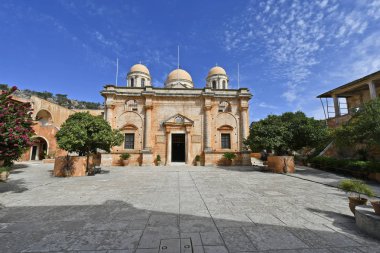 Agia Triada aka Holy Trinity 17 yüzyıldan itibaren Yunanistan, Girit Adası, manastır
