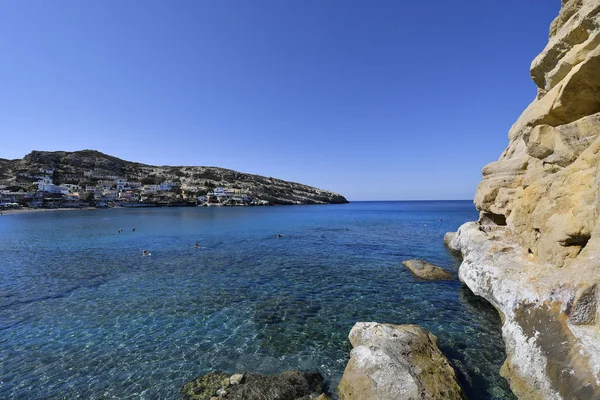 Grecia Isla Creta Matala Mar Libio —  Fotos de Stock