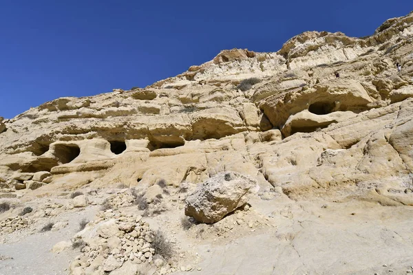 Grecia Isla Creta Antiguas Tumbas Colina Matala — Foto de Stock