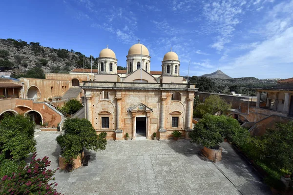 Grécia Ilha Creta Mosteiro Agia Triada Aka Santíssima Trindade Século — Fotografia de Stock