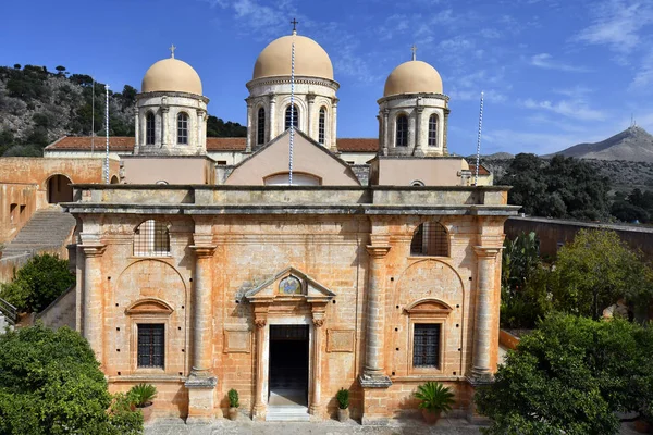 Řecko Ostrov Kréta Klášter Agia Triada Aka Nejsvětější Trojice Století — Stock fotografie