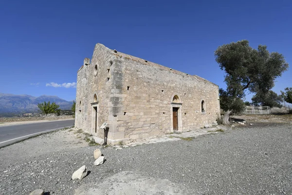 Grécia Ilha Creta Ruína Antiga Igreja Ágios Georgios Phalandras Resto — Fotografia de Stock