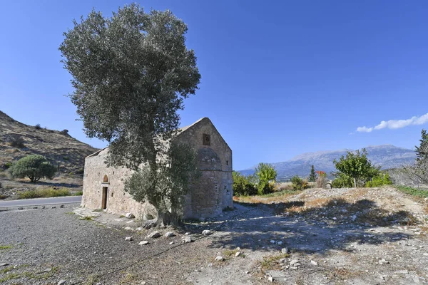 Griechenland Betoninsel Ruine Der Alten Kirche Agios Georgios Phalandras Reste — Stockfoto