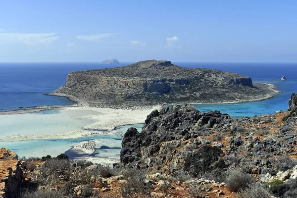 Griekenland Niet Geïdentificeerde Mensen Genieten Van Het Prachtige Strand Van — Stockfoto