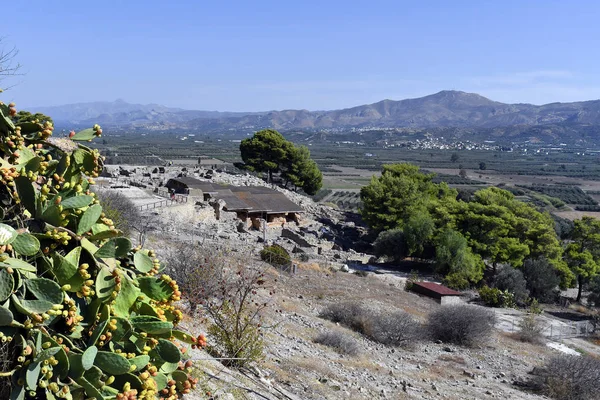 Řecko Ostrov Kréta Phaistos Aka Festos Zřícenina Archeologické Naleziště Doby — Stock fotografie