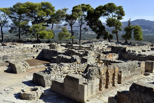 Řecko Ostrov Kréta Phaistos Aka Festos Zřícenina Archeologické Naleziště Doby — Stock fotografie