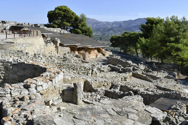 Řecko Ostrov Kréta Phaistos Aka Festos Zřícenina Archeologické Naleziště Doby — Stock fotografie