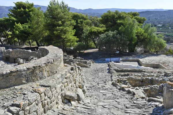 Grecja Kreta Phaistos Aka Festos Ruiny Epoki Brązu Archeologicznego — Zdjęcie stockowe