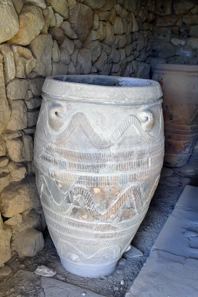 Griechenland Betoninsel Antike Amphore Phaistos Aka Festos Eine Archäologische Stätte — Stockfoto