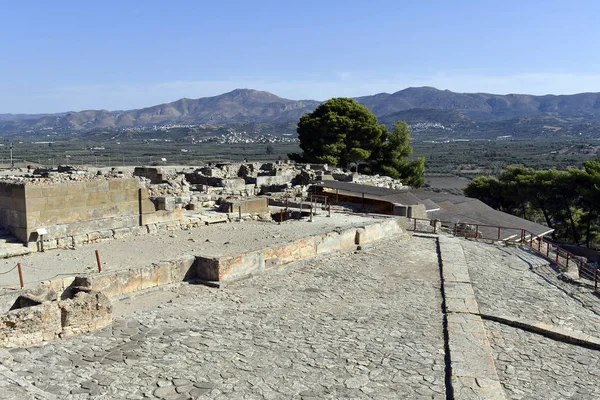 克里特岛 费斯托斯中菲斯托斯 一个青铜时代考古遗址的废墟 — 图库照片
