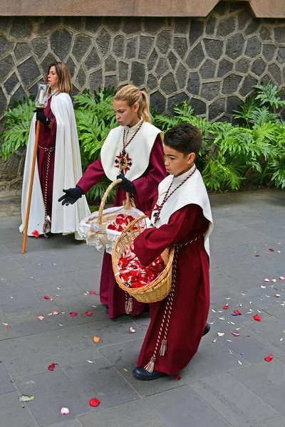 Tenerife Islas Canarias España Abril 2018 Personas Identificadas Traje Tradicional —  Fotos de Stock