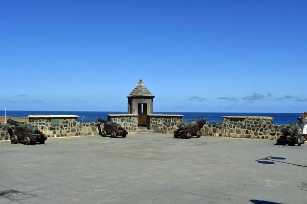 Espagne Îles Canaries Tenerife Vieux Canons Public Castillo San Felipe — Photo