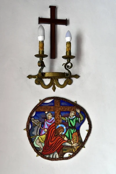 Spanien Kanarieöarna Teneriffa Religiösa Symboler Lilla Kyrkan San Amaro Paz — Stockfoto