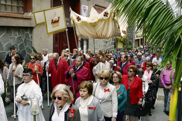 Tenerife Islas Canarias España Abril 2018 Personas Identificadas Sacerdote Con —  Fotos de Stock