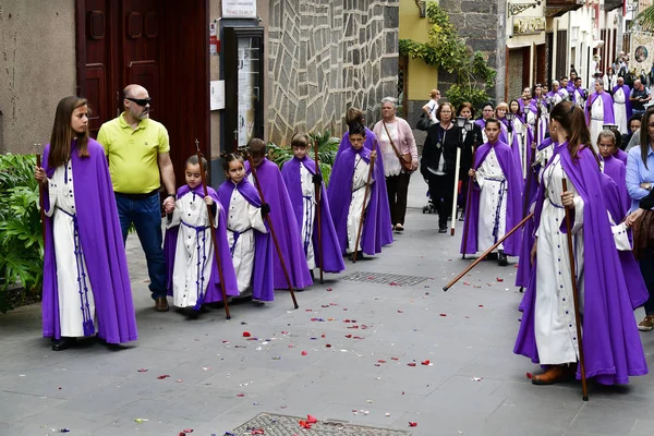 Тенерифе Канарские Острова Испания Апреля 2018 Года Неизвестные Традиционной Религиозной — стоковое фото