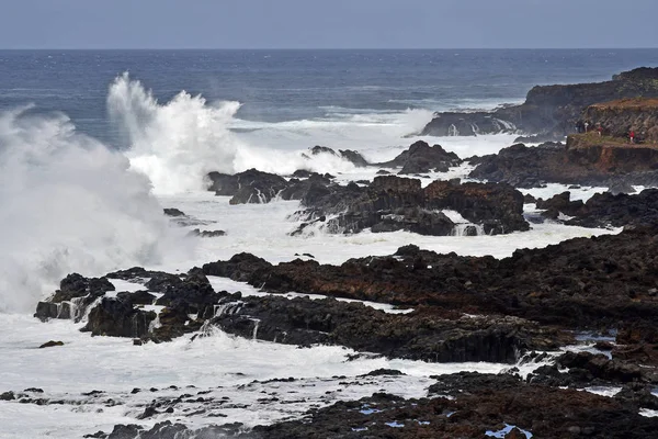 Tenerife Canary Islands Spain April 2018 Unidentified People Coast Punta — Stock Photo, Image