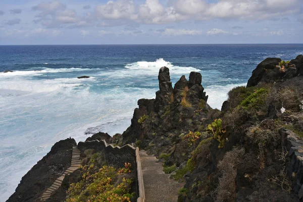 Espanha Ilhas Canárias Tenerife Trilha Até Costa Oceano Atlântico Garachito — Fotografia de Stock