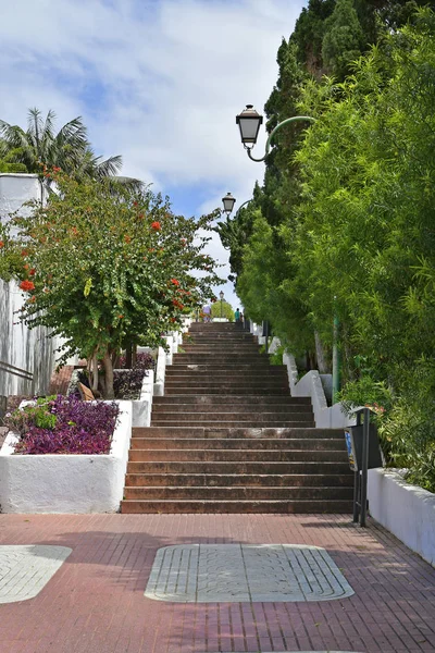 España Islas Canarias Tenerife Pasarela Con Faroles Desde Centro Ciudad — Foto de Stock