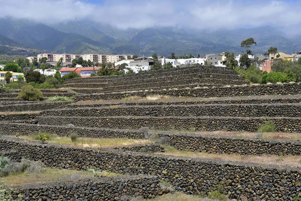 Španělsko Kanárské Ostrovy Tenerife Pyramidy Guimar Barevné Budovy — Stock fotografie