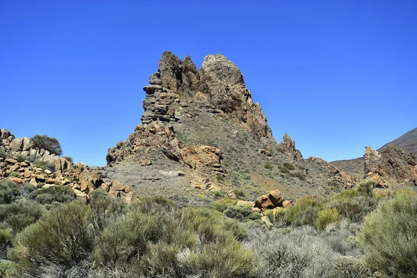 Spanyolország Kanári Szigetek Tenerife Rock Formáció Los Roques Garcia Teide — Stock Fotó