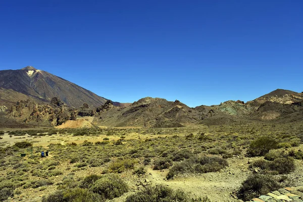 Španělsko Kanárské Ostrovy Tenerife Neznámých Lidí Kteří Jdou Národním Parku — Stock fotografie