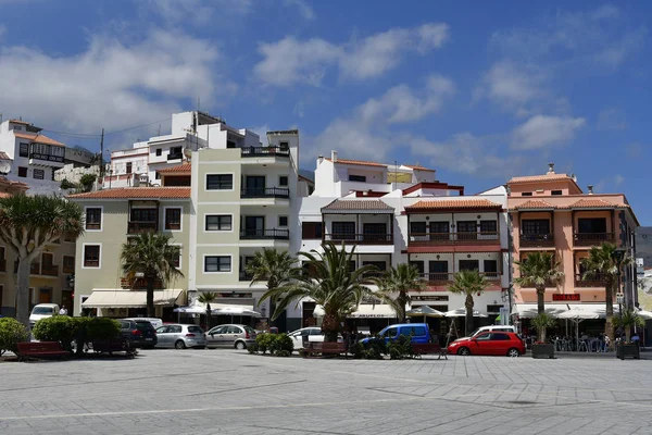 Tenerife Islas Canarias España Abril 2018 Diferentes Edificios Restaurantes Plaza —  Fotos de Stock