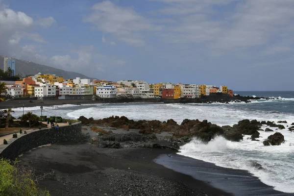 Tenerife Kanarya Adaları Spanya Nisan 2018 Sahilde Puerto Cruz Playa — Stok fotoğraf