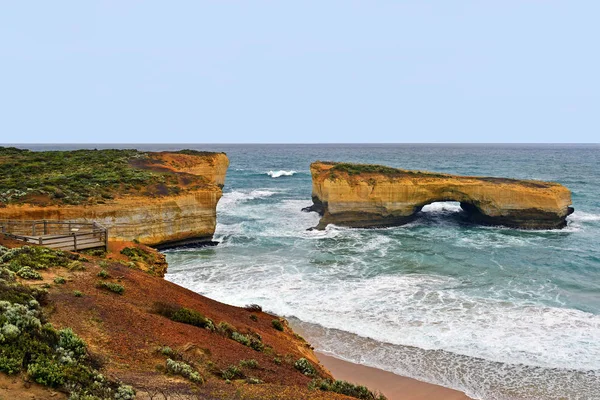 Australia Vic Punto Vista Distrutto London Bridge Nel Parco Nazionale — Foto Stock