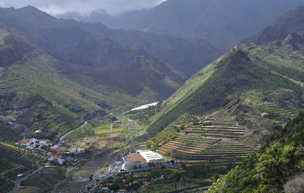 Espanha Ilhas Canárias Gomera Paisagem Com Cultivo Montanhas Terraços — Fotografia de Stock