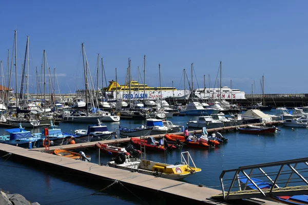 Gomera Islas Canarias España Abril 2018 Barcos Veleros Transbordadores Tenerife —  Fotos de Stock