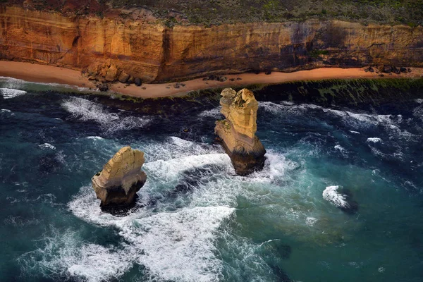 Australia Vic Aerial View Twelve Apostles Port Campbell National Park — Stock Photo, Image