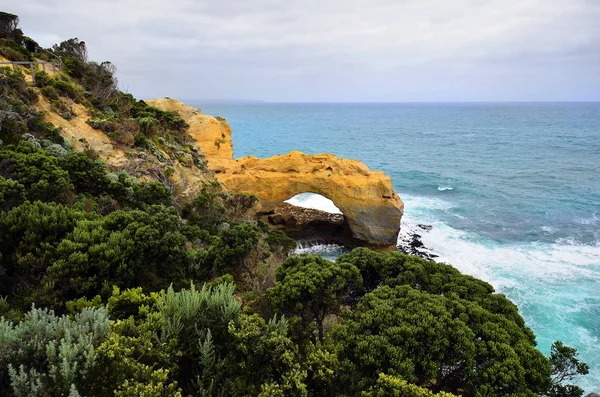 Ausztrália Vic Tengerparti Rock Formáció Nevű Great Ocean Road Port — Stock Fotó