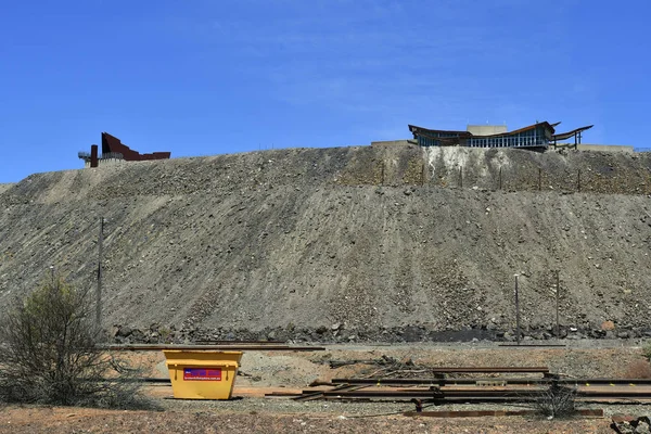 Australien Industriella Platsen Med Byggnader Förstöra Högen Byn Broken Hill — Stockfoto