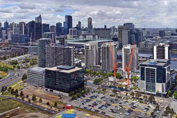 Melbourne Vic Austrália Novembro 2017 Vista Aérea Sobre Novo Distrito — Fotografia de Stock