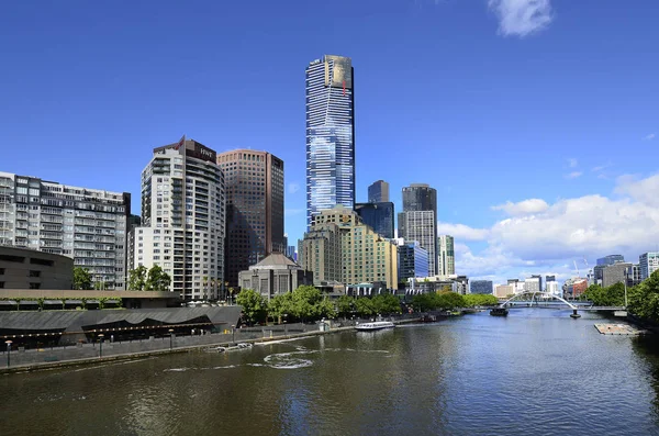 Melbourne Vic Australia Novembre 2017 Diversi Edifici Lungo Fiume Yarra — Foto Stock