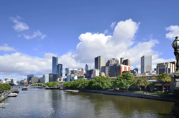 Melbourne Vic Australia Novembre 2017 Diversi Edifici Lungo Fiume Yarra — Foto Stock