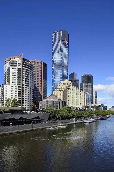 Melbourne Vic Australia Novembre 2017 Diversi Edifici Lungo Fiume Yarra — Foto Stock