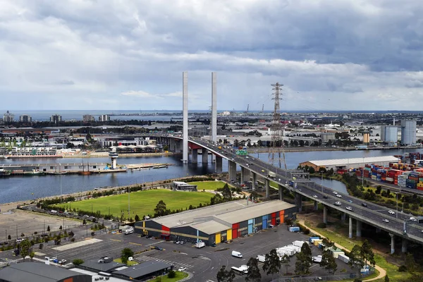 Melbourne Vic Australia Novembre 2017 Veduta Aerea Delle Banchine Portuali — Foto Stock