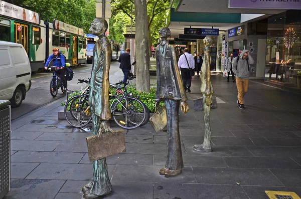 Melbourne Vic Australia November 2017 Unidentified People Traffic Swanston Walk Stock Picture