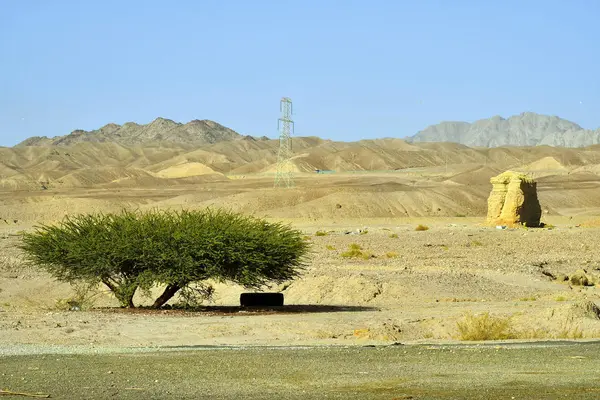 Jordanische, trockene Landschaft — Stockfoto