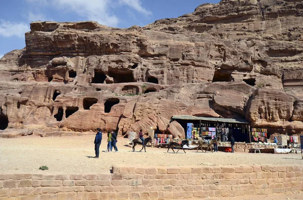 Antika Petra i Jordanien, Mellanöstern, — Stockfoto